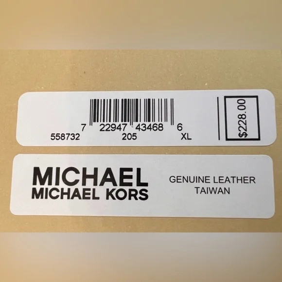 MICHAEL Michael Kors Men's Adjustable Leather Belt- Size XL NEW